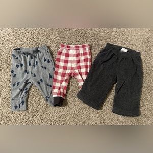 Baby boy pants, 3-6 month size, set of 3